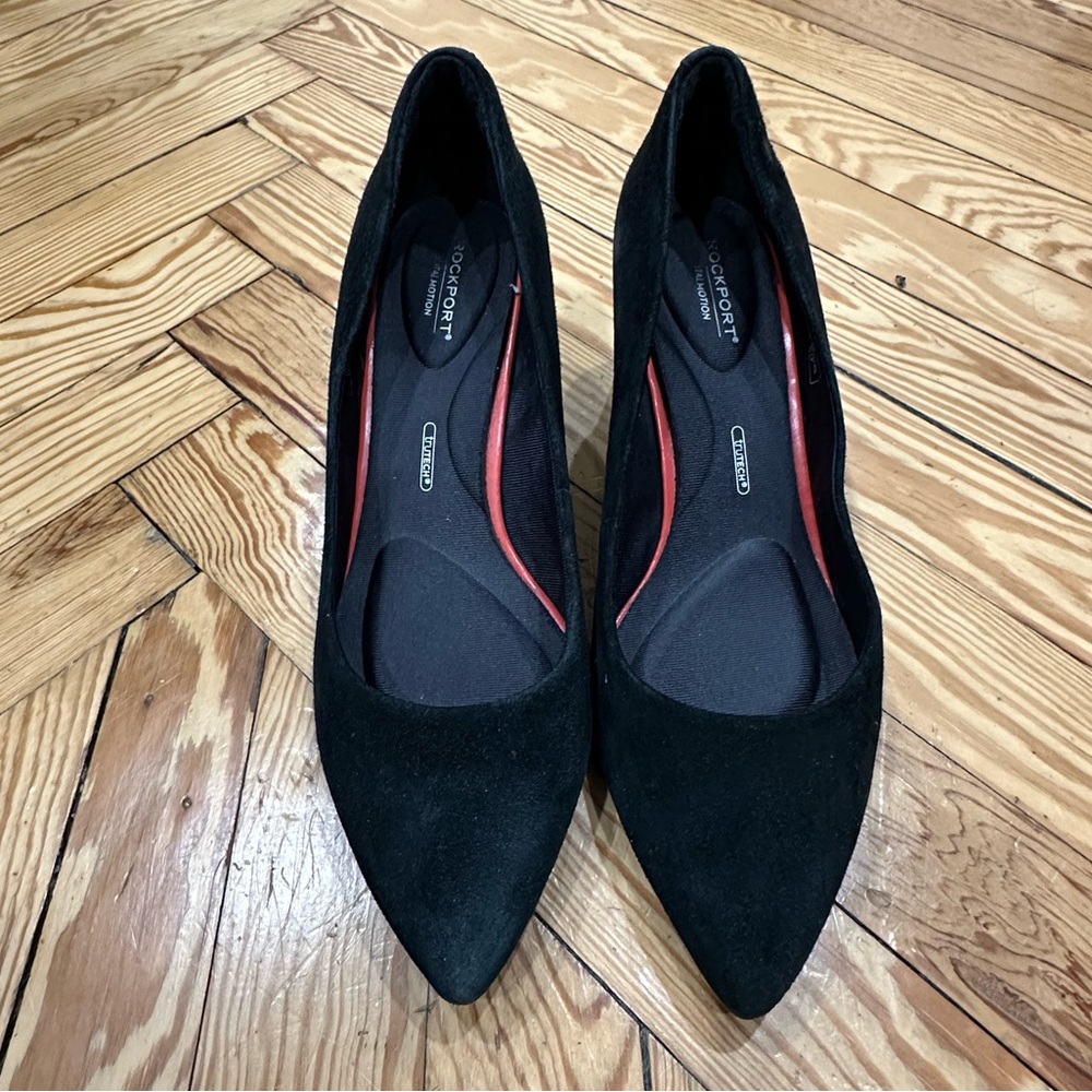Rockport Pumps Womens  Black Trutech Salima Pointed Toe Slip On Leather